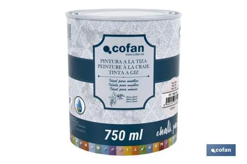 Pintura a la tiza chalk paint | Adecuada para restauración y decoración de muebles | Diferentes capacidades | Varios colores