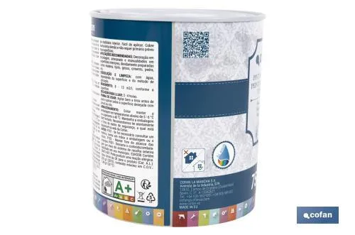 Pintura a la tiza chalk paint | Adecuada para restauración y decoración de muebles | Diferentes capacidades | Varios colores