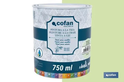 Pintura a la tiza chalk paint | Adecuada para restauración y decoración de muebles | Diferentes capacidades | Varios colores