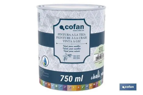 Pintura a la tiza chalk paint | Adecuada para restauración y decoración de muebles | Diferentes capacidades | Varios colores