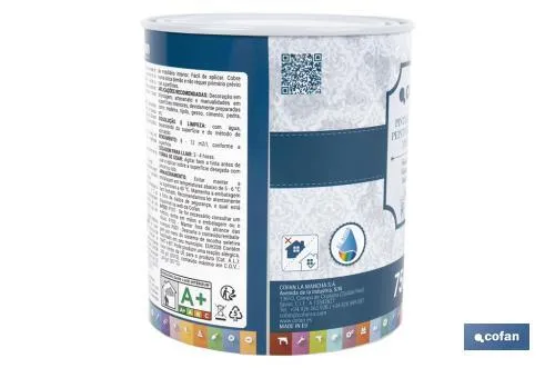 Pintura a la tiza chalk paint | Adecuada para restauración y decoración de muebles | Diferentes capacidades | Varios colores
