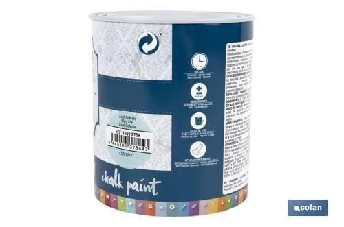 Pintura a la tiza chalk paint | Adecuada para restauración y decoración de muebles | Diferentes capacidades | Varios colores