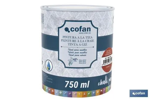 Pintura a la tiza chalk paint | Adecuada para restauración y decoración de muebles | Diferentes capacidades | Varios colores