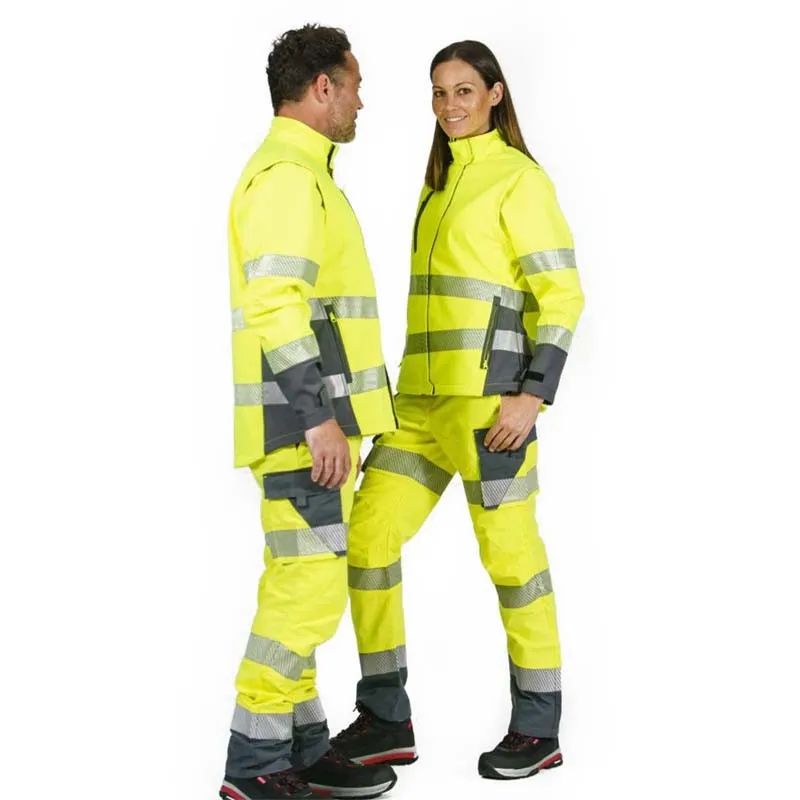 Polar Softshell alta visibilidad MUJER KINGSMANN STARLIGHT, Monocolor Amarillo Flúor