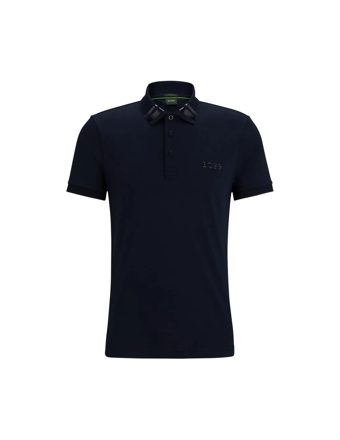 POLO BOSS NEGRO LOGO PEQUEñO  ECOOL