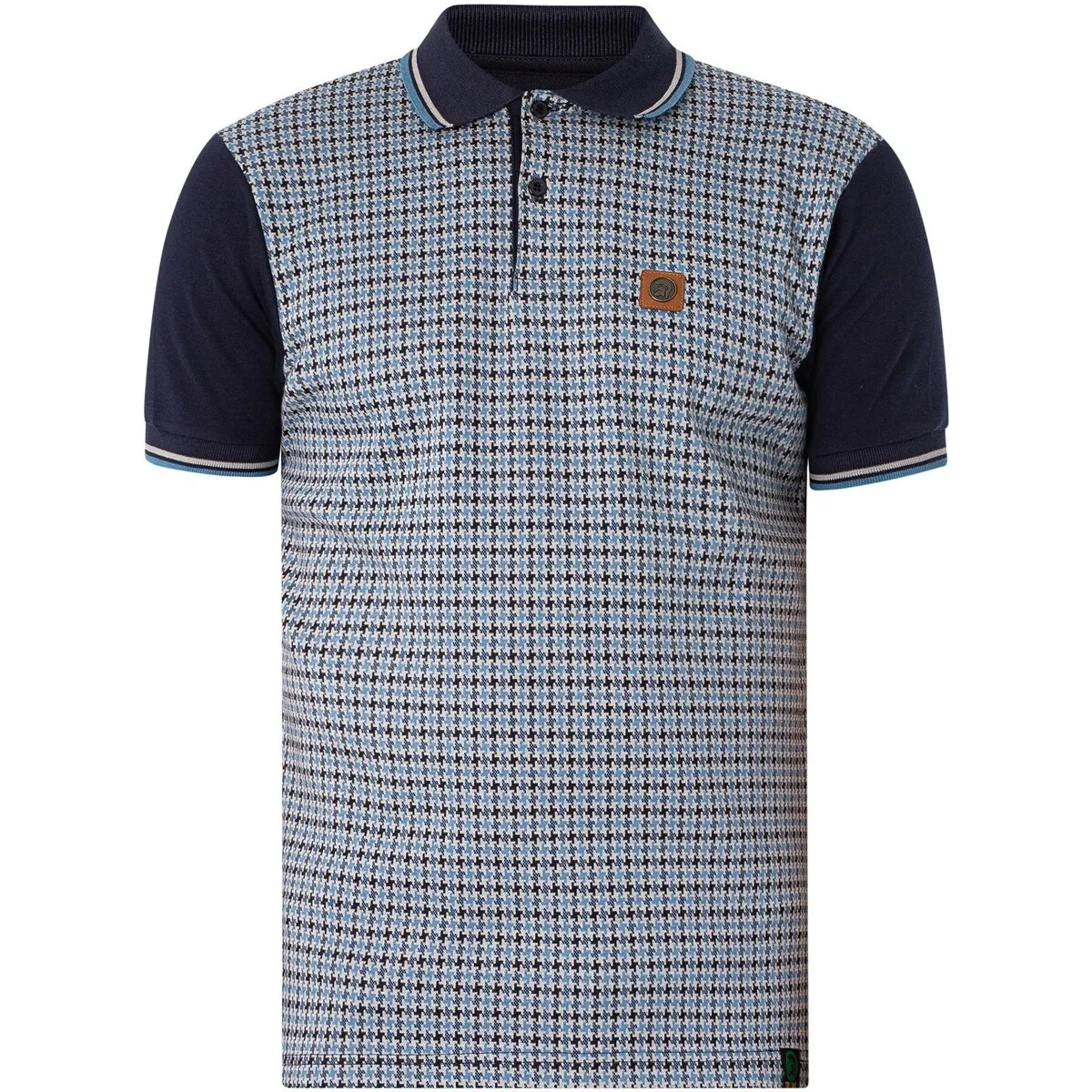 Polo Con Panel De Pata De Gallo
