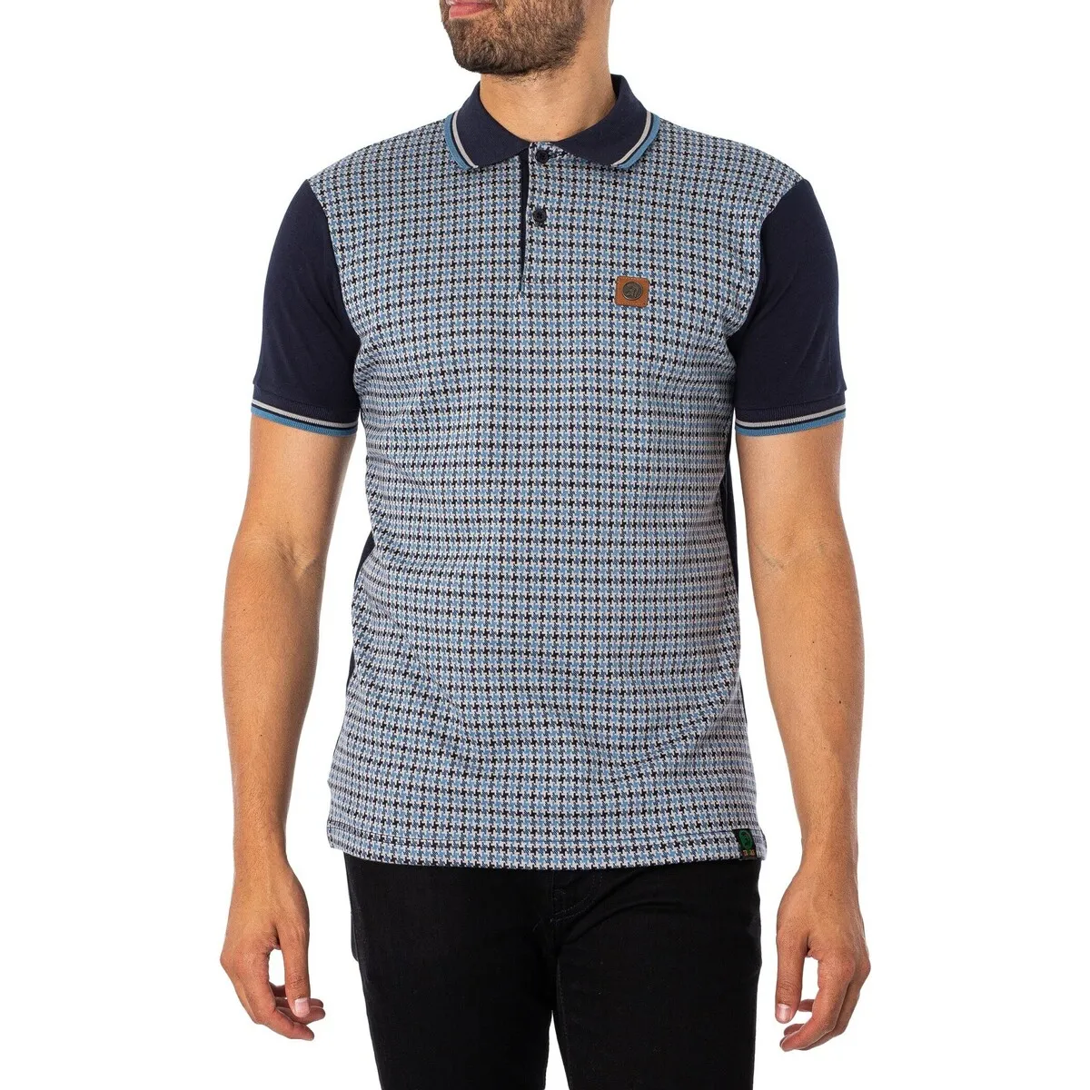 Polo Con Panel De Pata De Gallo