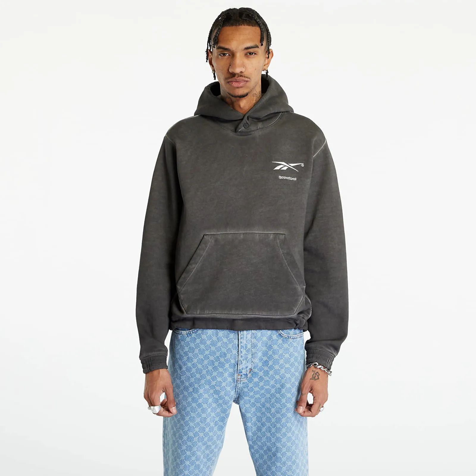 REEBOK BASKETBALL COURT TOP BIDYE FLEECE HOODIE