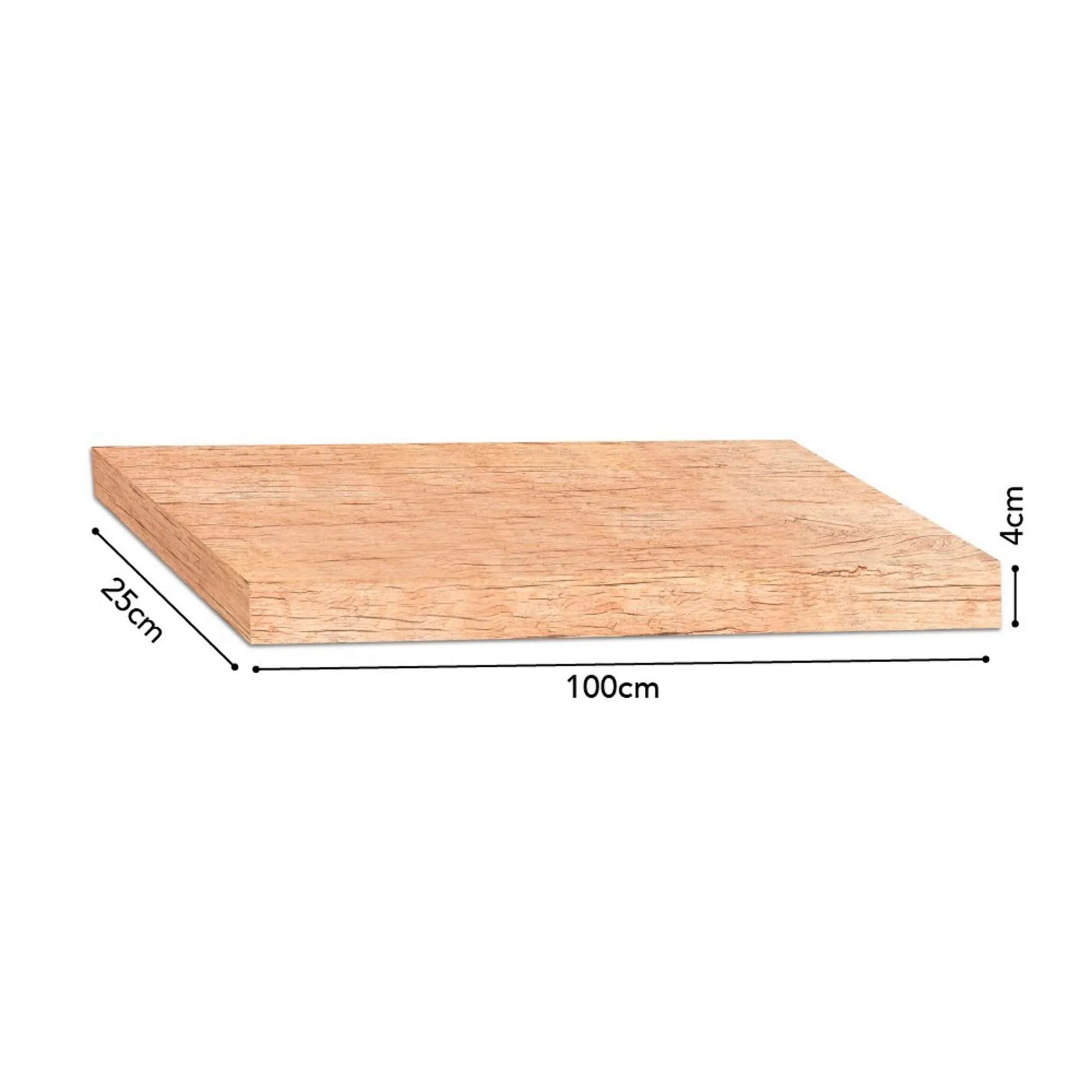 Repisa Rectangular 4X25X100CM Vintage