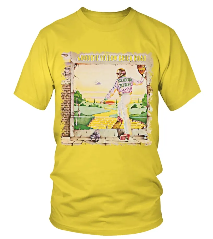 RK70S343YL. GOODBYE YELLOW BRICK ROAD (1973)  ELTON JOHN CAMISETA CUELLO REDONDO UNISEX