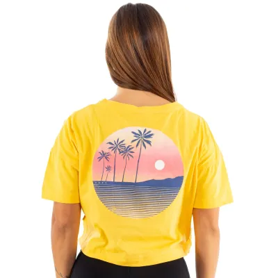 ROXY REMERA MANGA CORTA WHEN IN HAWAII AMARILLA ESTAMPA 