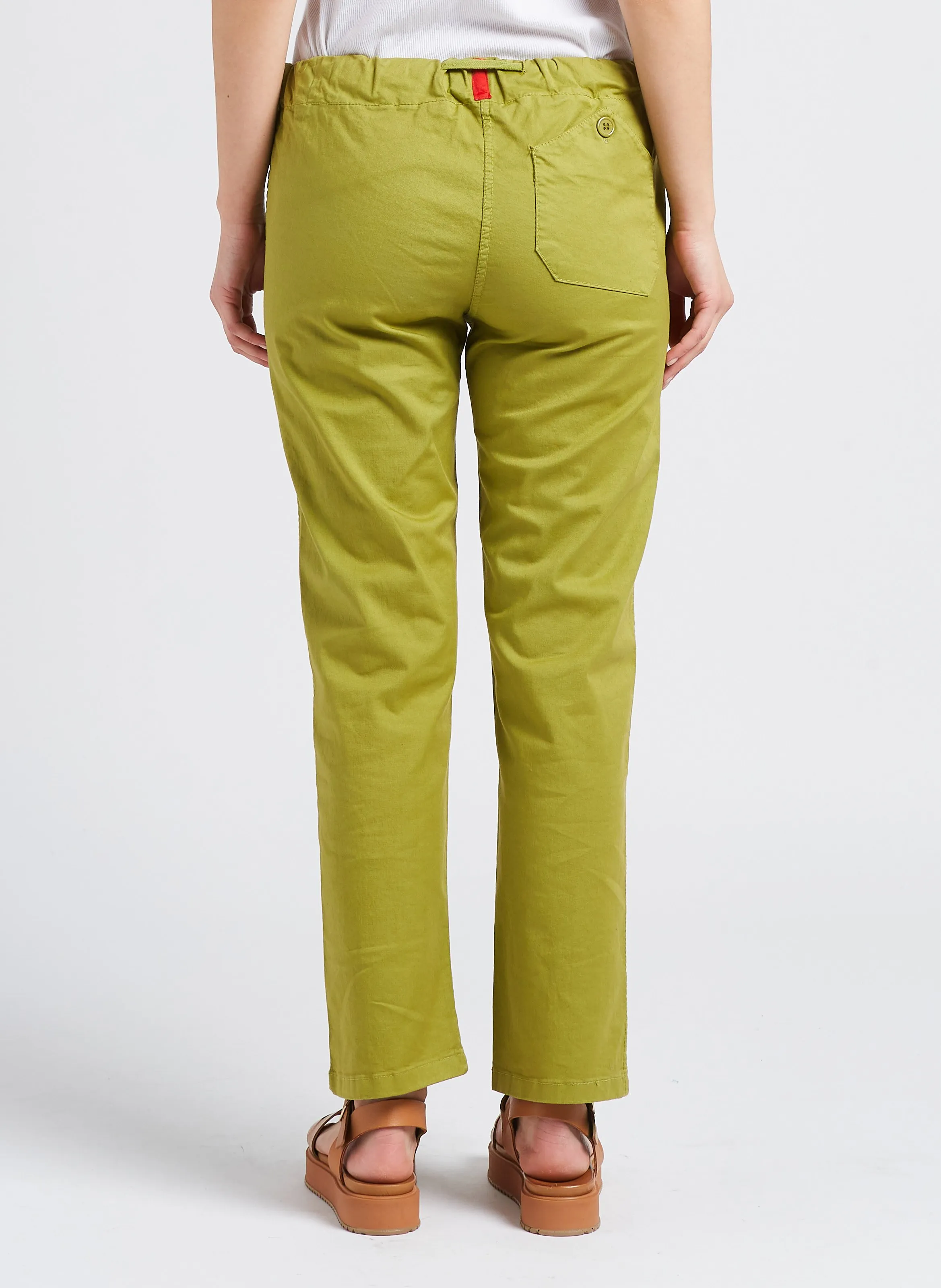 ROYCE  PANTALóN TAPERED ANUDABLE DE MEZCLA DE ALGODóN EN VERDE