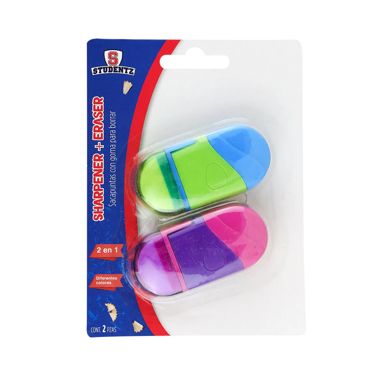 Sacapuntas con Borrador, 2 pzas