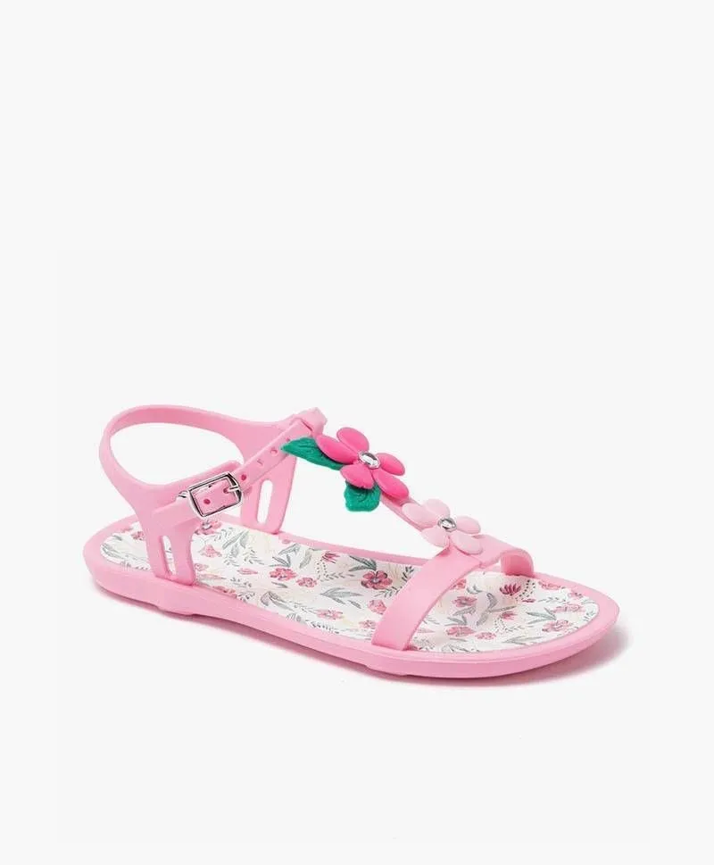 Sandalias Florales IGOR Rosa Niña Chica