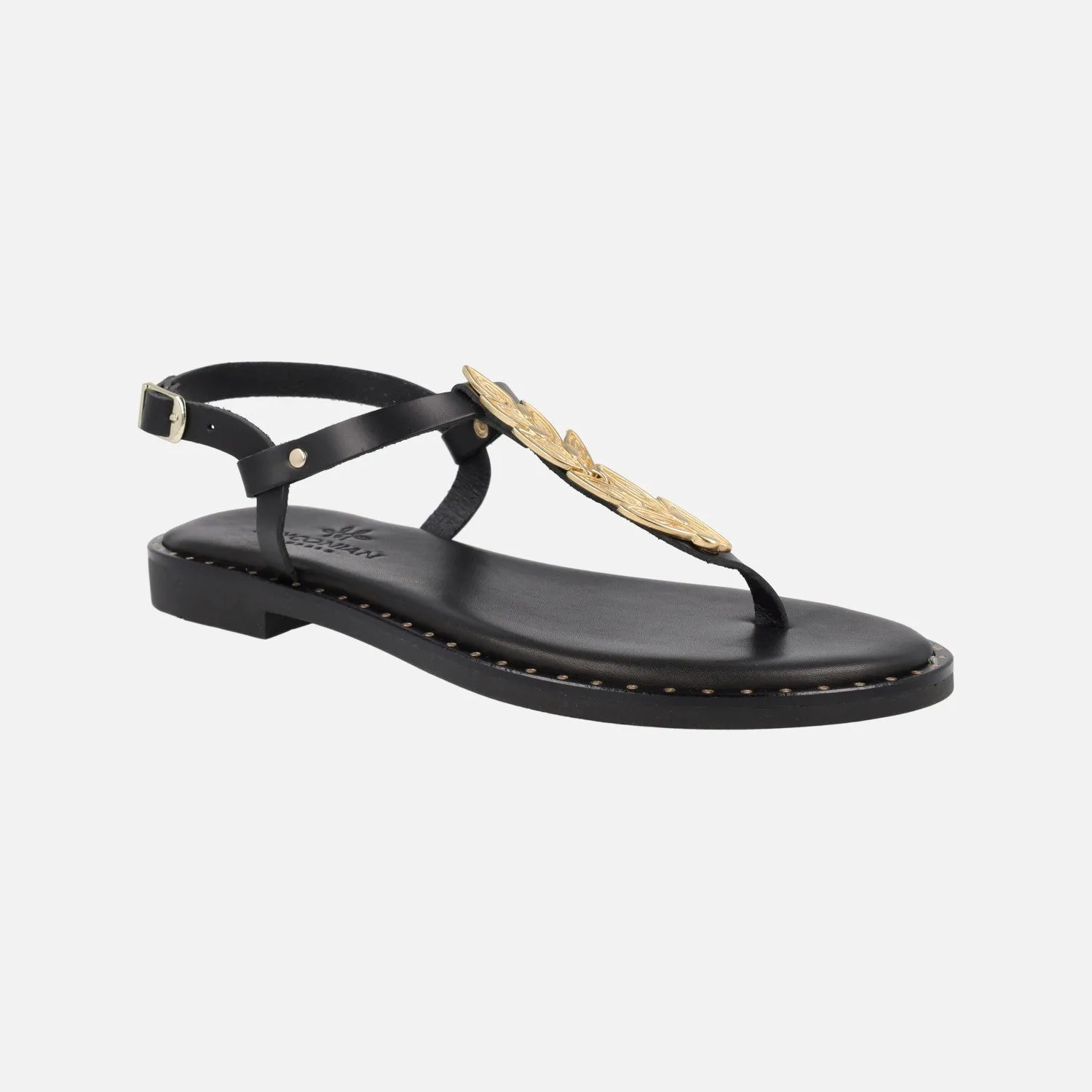 Sandalias griegas en color Negro estilo esclavas