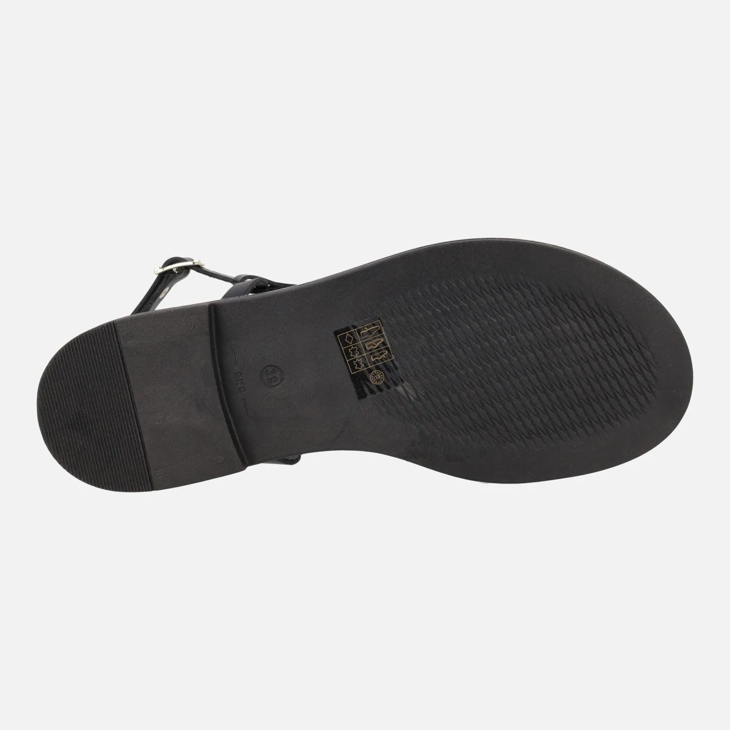 Sandalias griegas en color Negro estilo esclavas