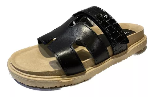 SANDALIAS OJOTAS DE MUJER BAJAS CóMODAS VALTINO MODA ART490