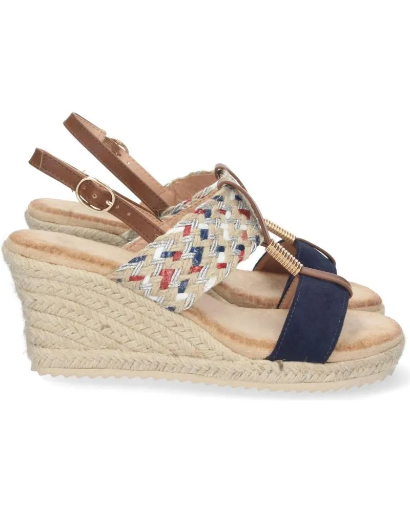 Sandalias PUNTOSALAO  de Mujer SANDALIA DE CUNA EN YUTE DOBLE PALA MUJER COLOR AZUL  VARIOS COLORES