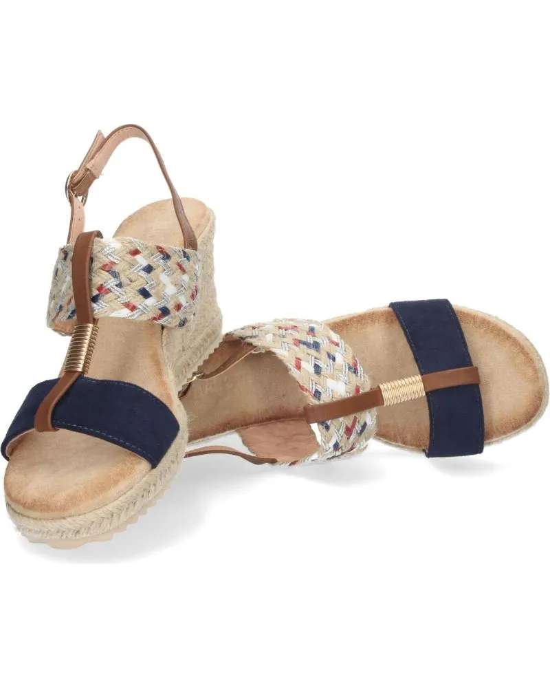 Sandalias PUNTOSALAO  de Mujer SANDALIA DE CUNA EN YUTE DOBLE PALA MUJER COLOR AZUL  VARIOS COLORES