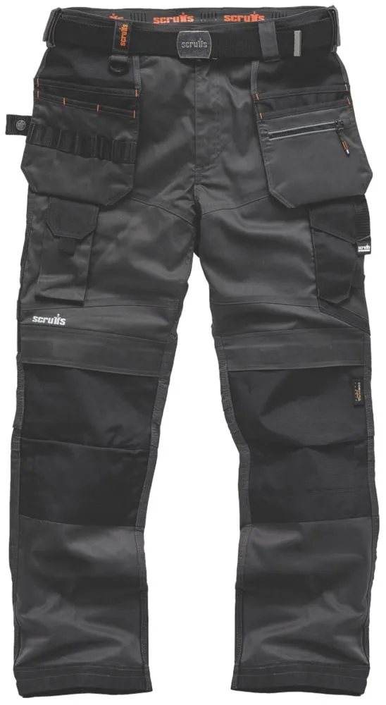 Scruffs Pro Flex Holster, pantalón de trabajo, grafito (cintura 36
