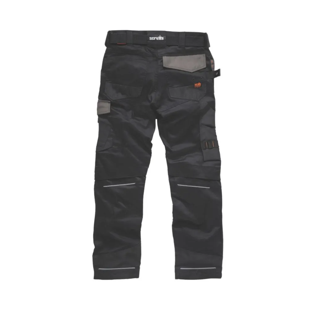 Scruffs Pro Flex Holster, pantalón de trabajo, negro (cintura 32