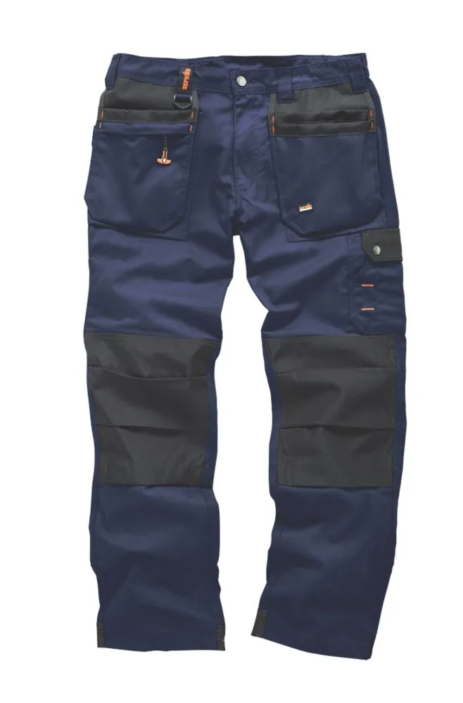 Scruffs Worker Plus, pantalón, azul marino/negro (cintura 36