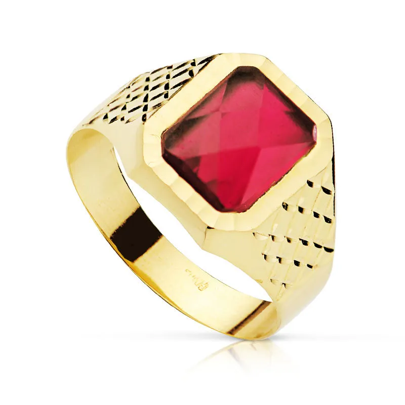 Sello Oro con Rubi Spinel