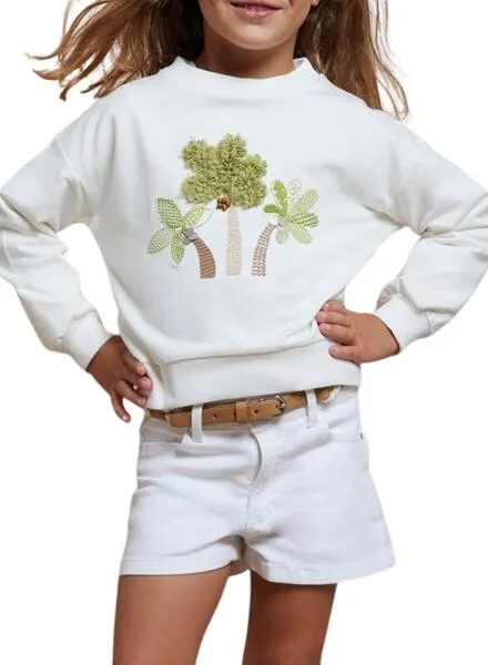 Shorts Mayoral Belt Blanco Para Niña