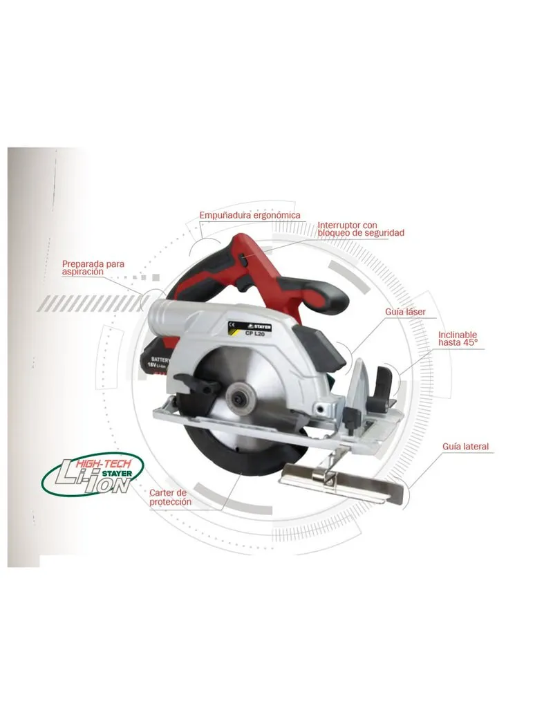 Sierra circular Stayer | CP L2022 SET a batería 18V