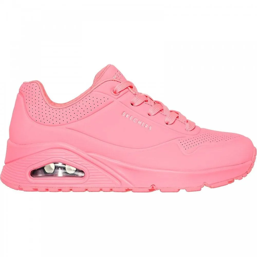 Skechers Uno Stand On Air para mujer | Coral | Zapatilla de moda con cordones para mujer