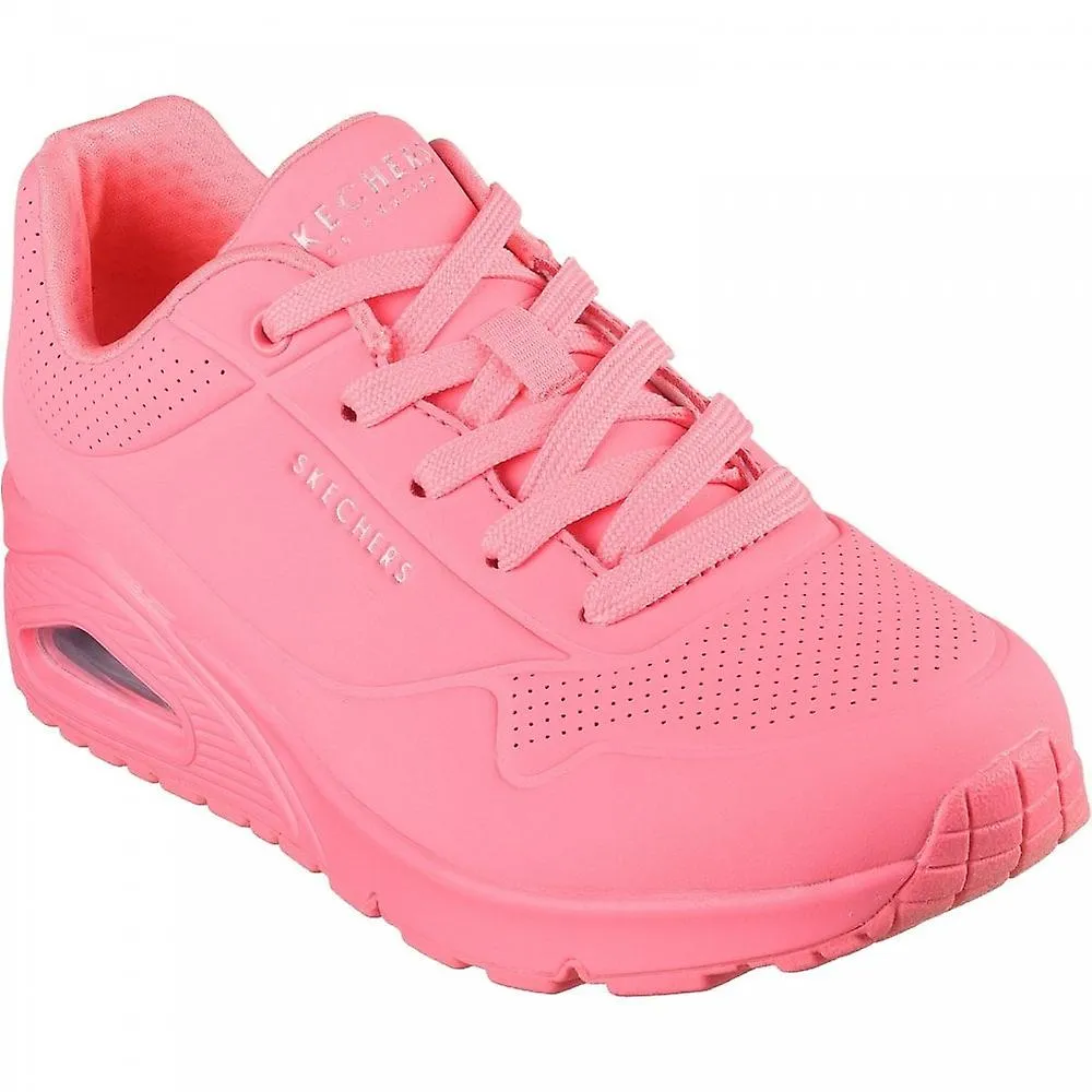 Skechers Uno Stand On Air para mujer | Coral | Zapatilla de moda con cordones para mujer
