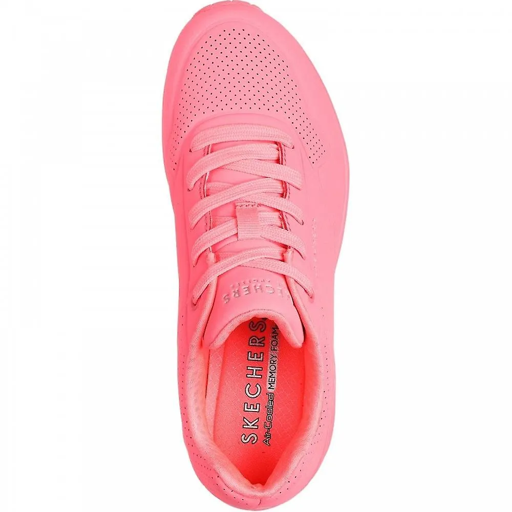 Skechers Uno Stand On Air para mujer | Coral | Zapatilla de moda con cordones para mujer