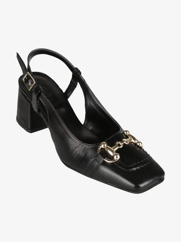 Solada Zapatos de salón de mujer en piel abiertos por detrás