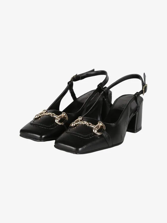 Solada Zapatos de salón de mujer en piel abiertos por detrás