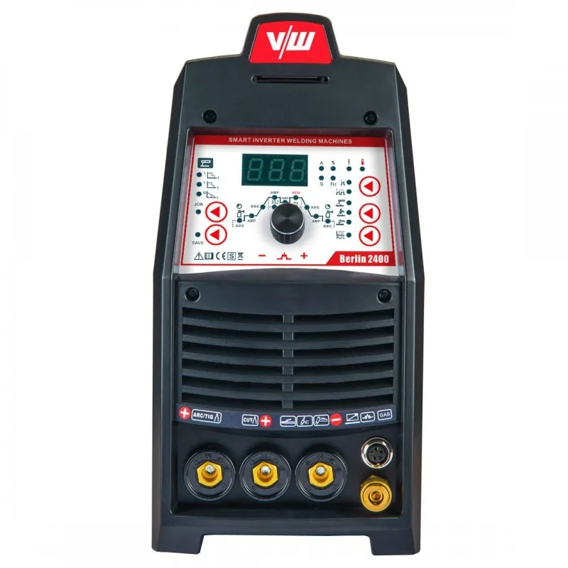 SOLDADURA INVERTER BERLIN 2400 4 EN 1  TIG, TIGPULSADO + MMA + PLASMA 200 A  VECTOR WELDING