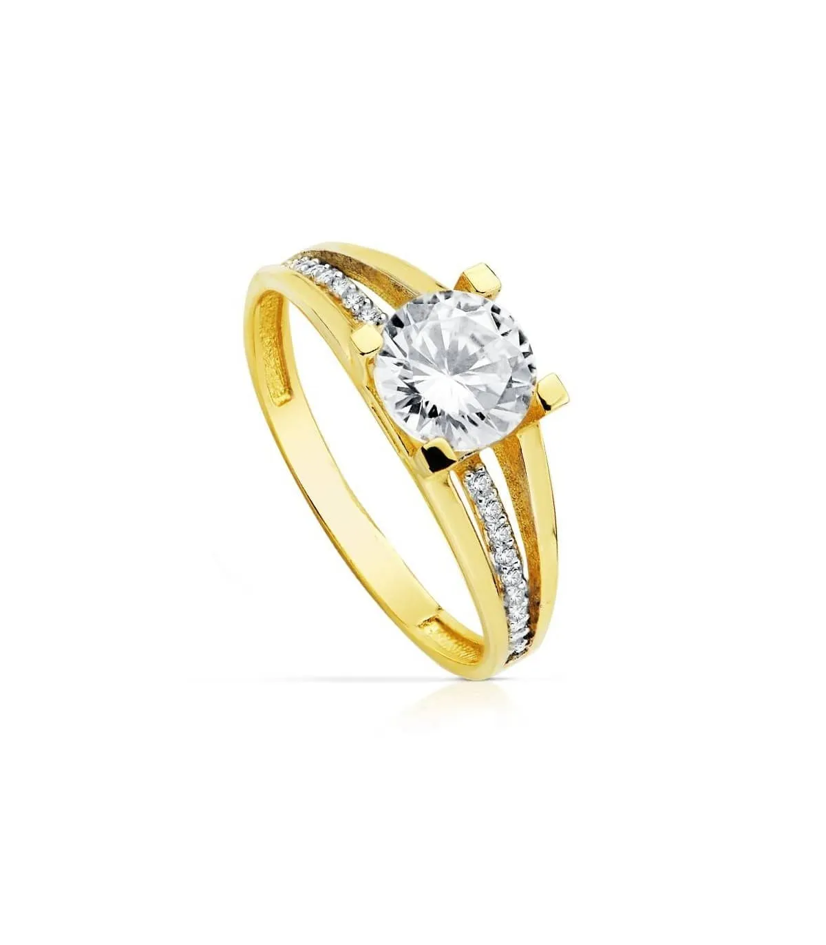 Solitaire bicolore Andrea 18 Carats