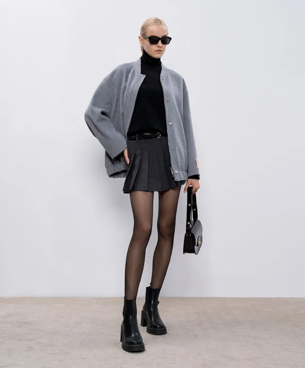 Solotre Black sweater made of wool