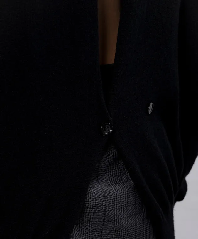 Solotre Black sweater made of wool