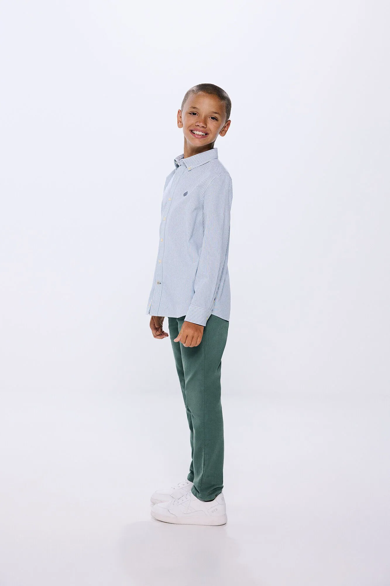 Springfield Kids Camisa pinpoint raya niño