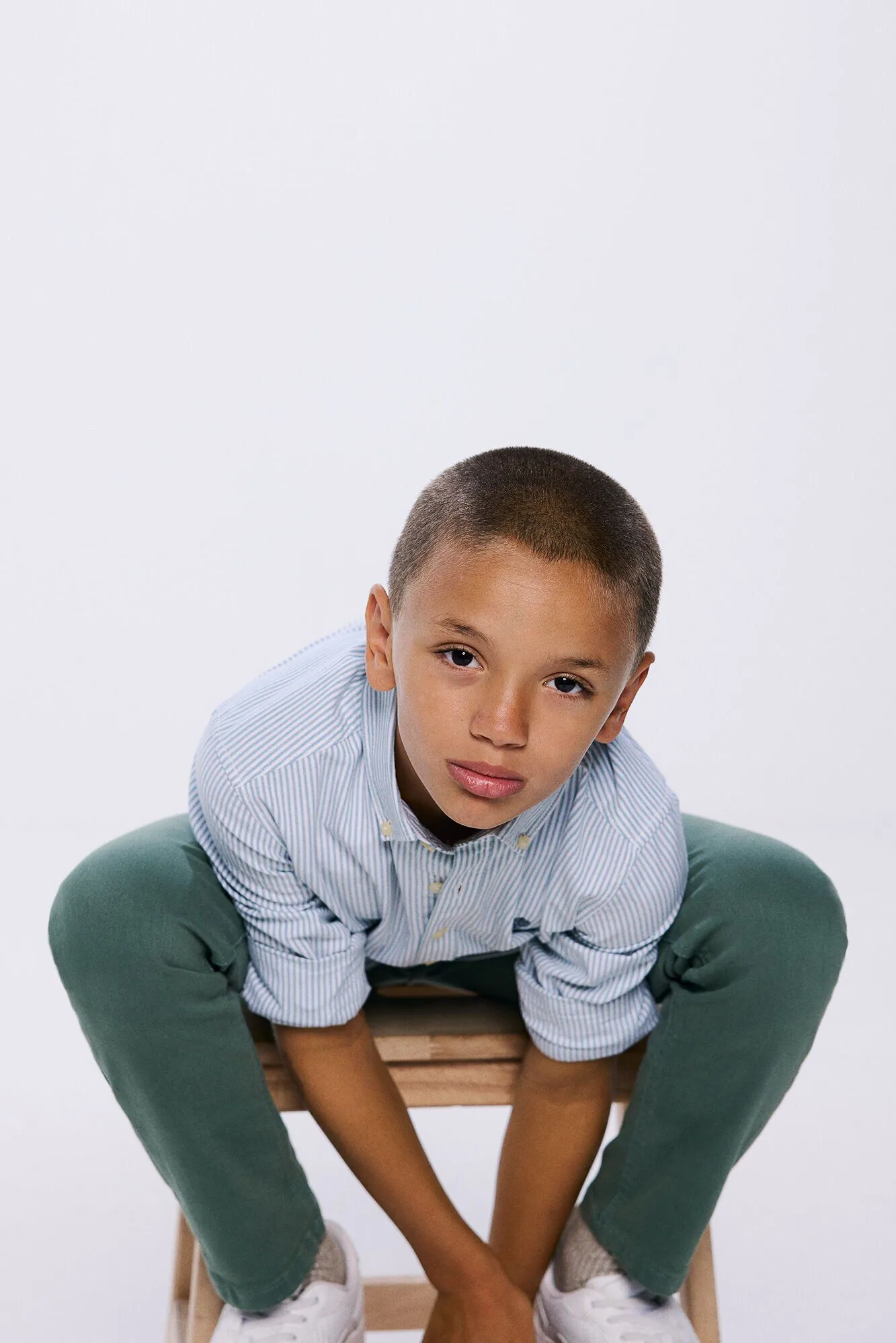 Springfield Kids Camisa pinpoint raya niño