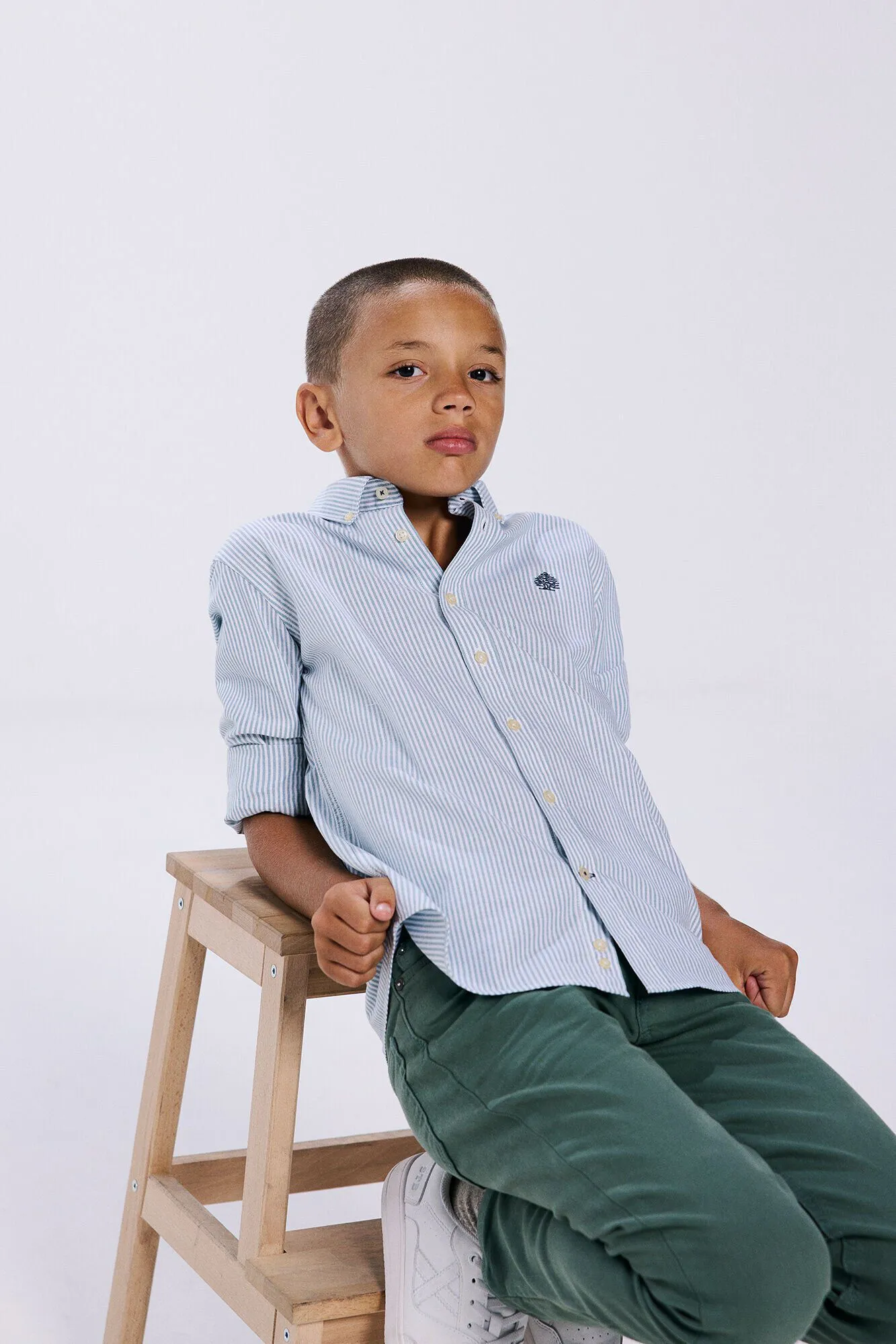 Springfield Kids Camisa pinpoint raya niño
