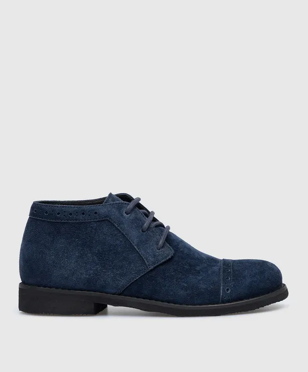Stefano Ricci Children's blue suede derbies
