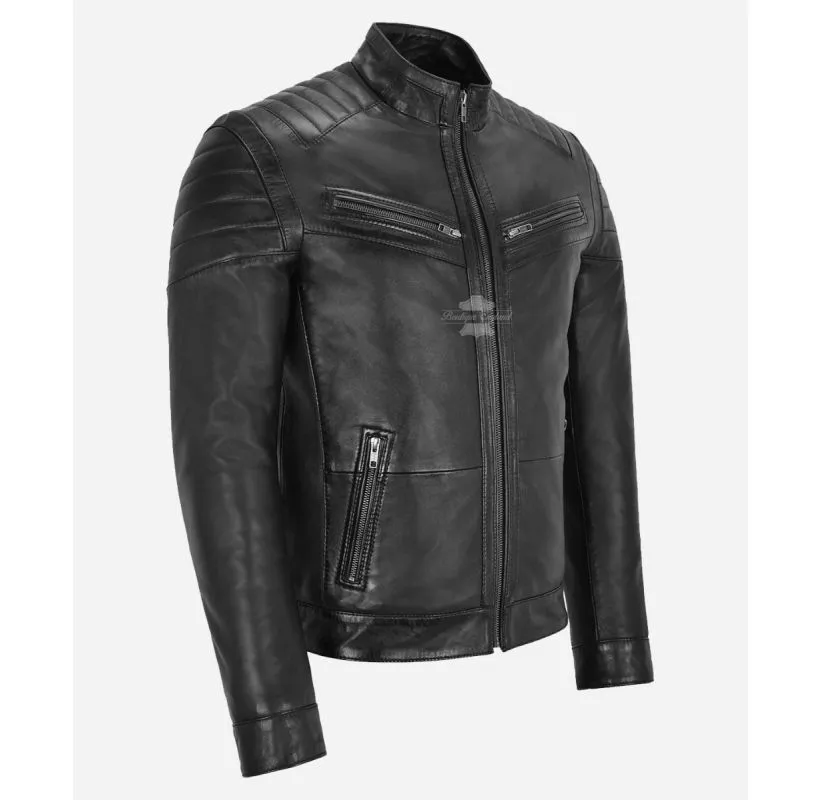 STRIDER Leather Jacket Men's Premium Soft Fashion Leather Jacket