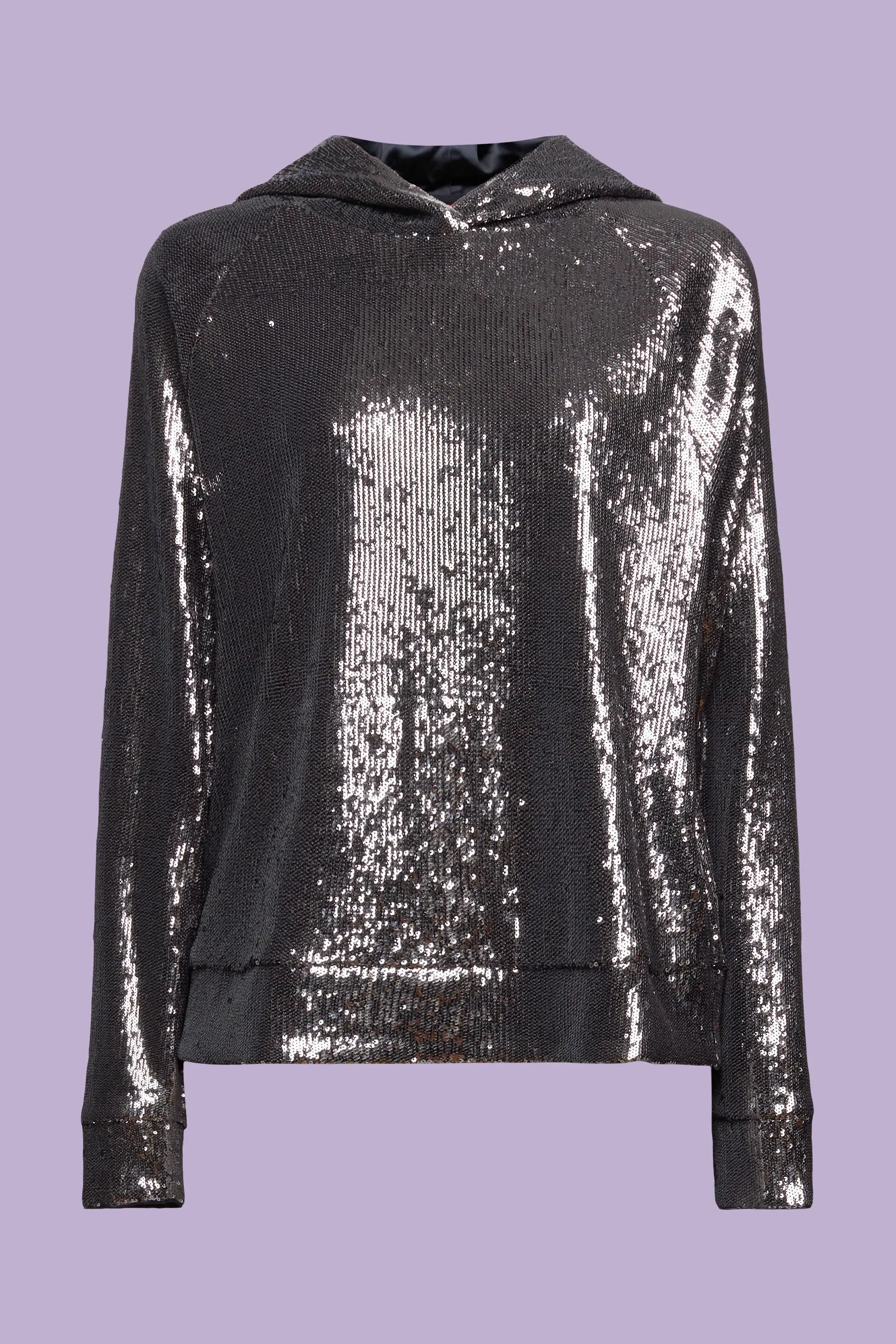 Sudadera con capucha de lentejuelas