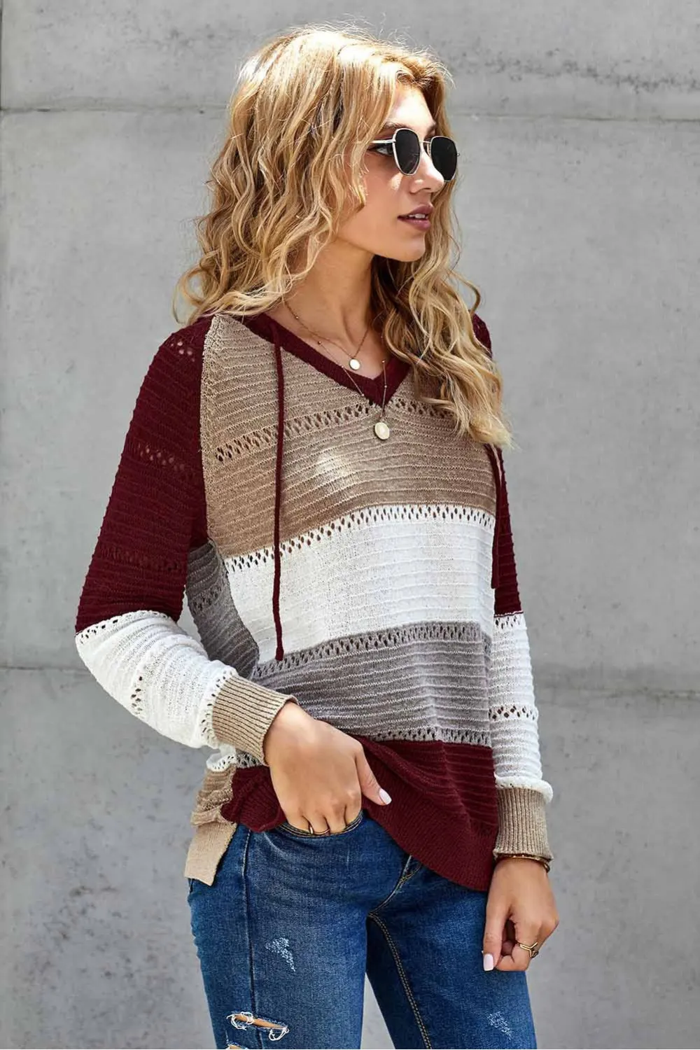 Sudadera con capucha multicolor