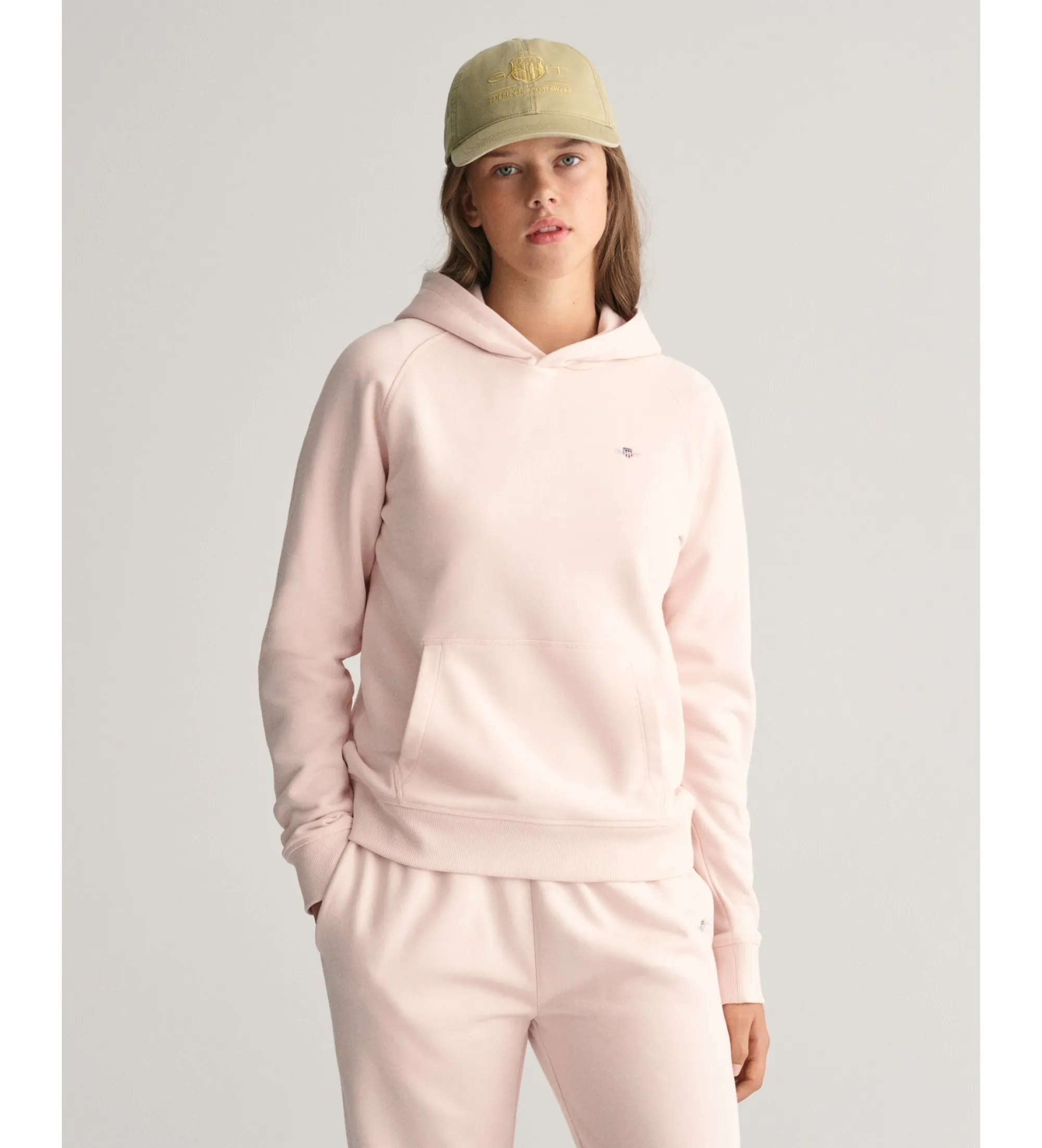 Sudadera con capucha Shield rosa
