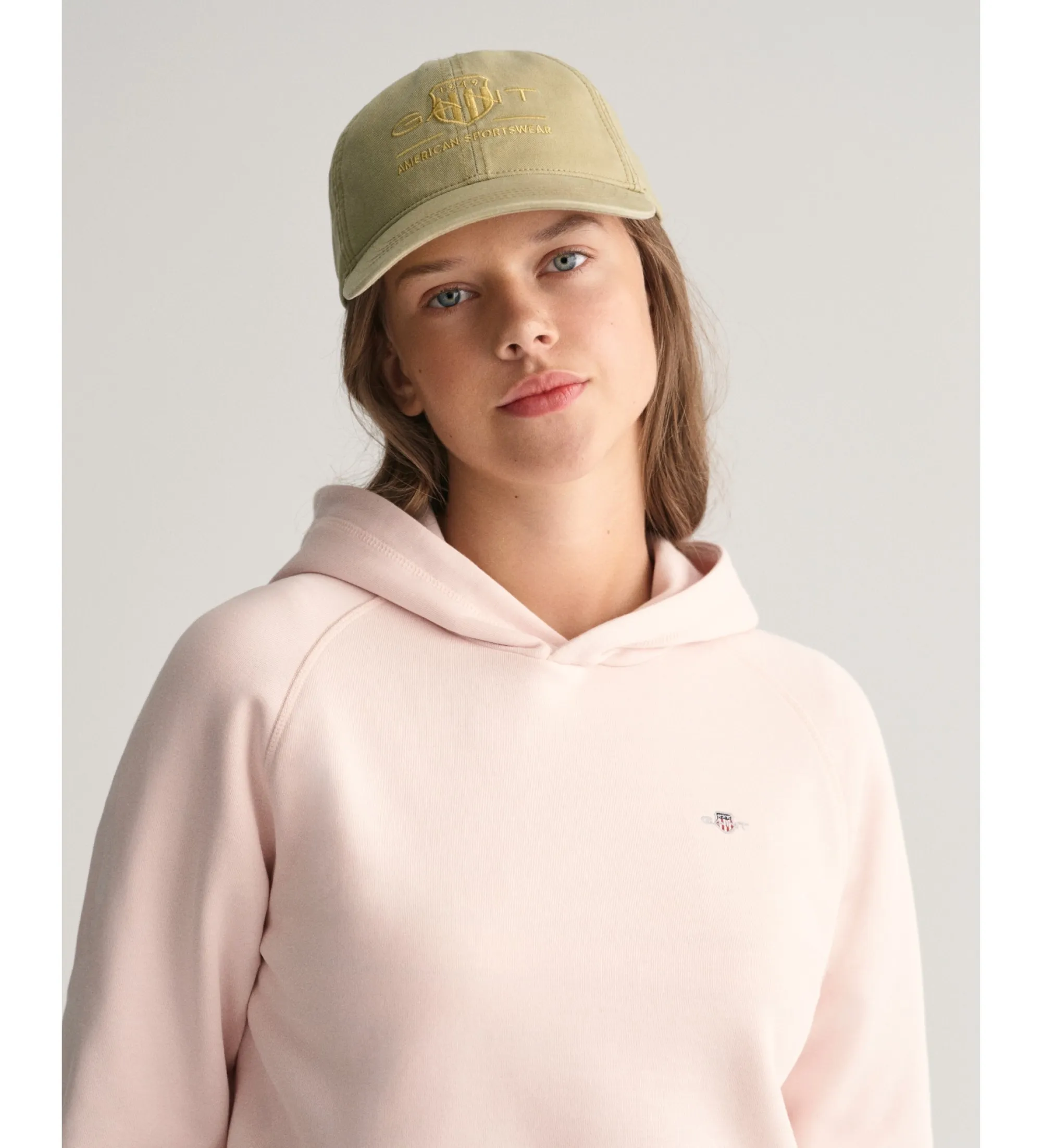 Sudadera con capucha Shield rosa