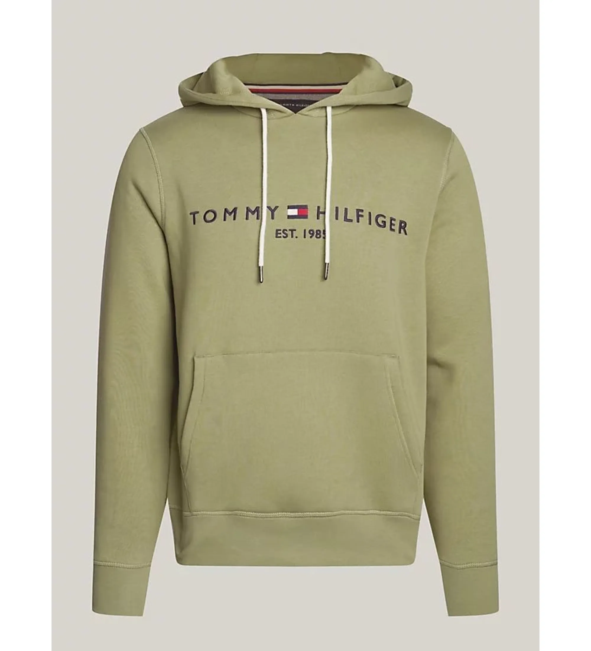 Sudadera con capucha y logo bordado verde
