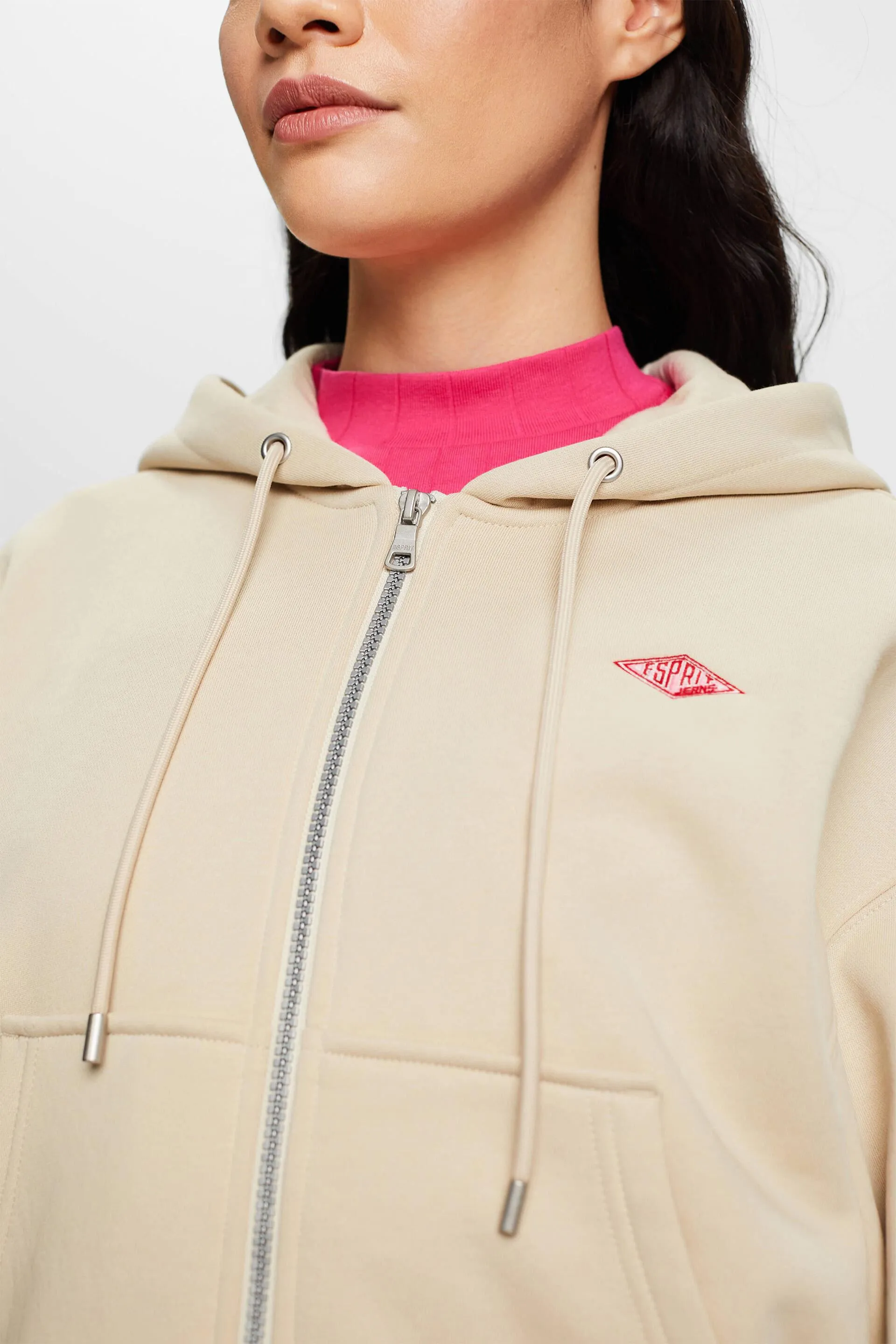 Sudadera de cremallera con capucha y logo