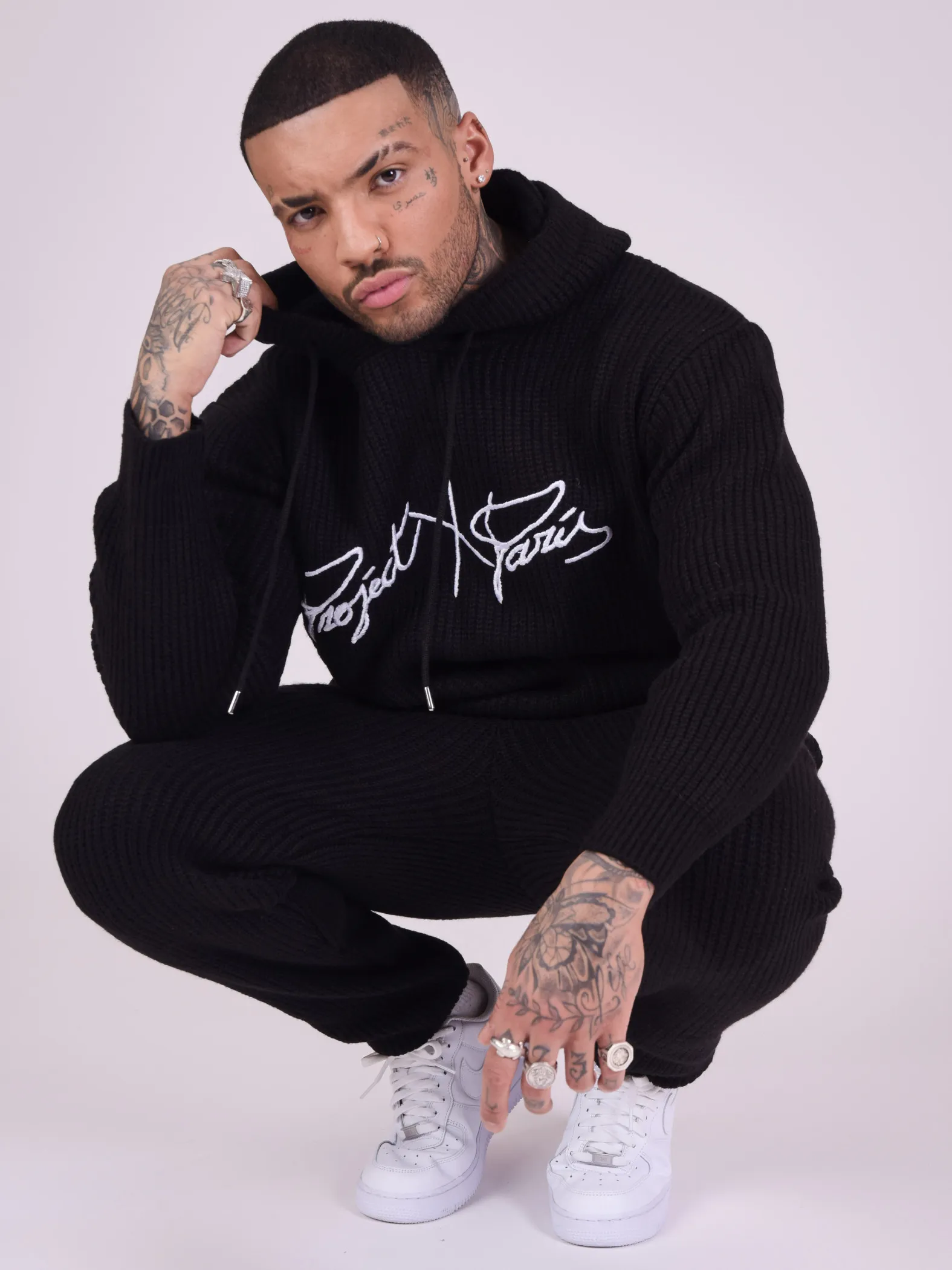 Sudadera de malla con capucha